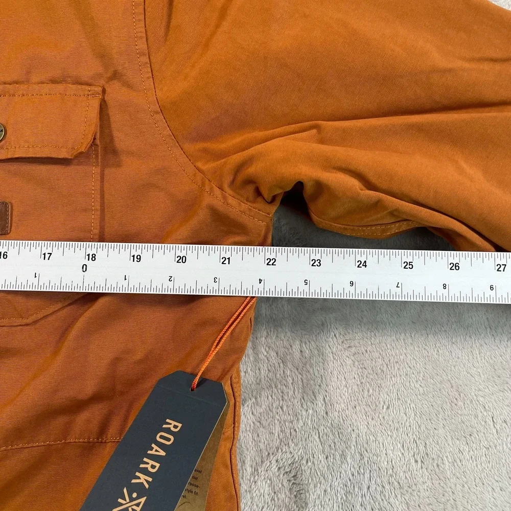 Roark Hebrides Jacket Medium Pecan High Pile Fleece Lined Snap Buttons‎ NWT $140